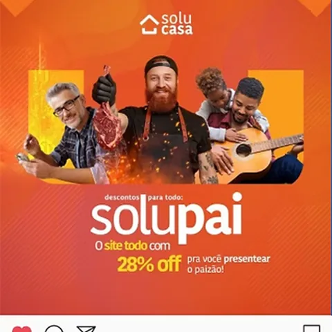 Solucasa Father’s Day post “Solupai”: 28% off sitewide, featuring three dads