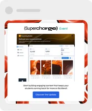 Social post on the eLearning Builder update: “Discover the Update”