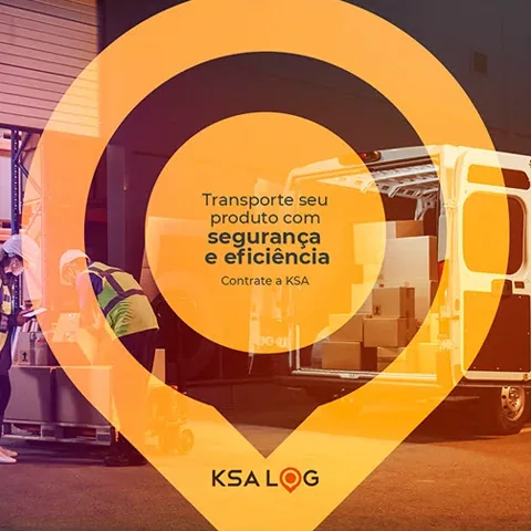 KSA Log post “Transporte seu produto com segurança e eficiência”: van being loaded