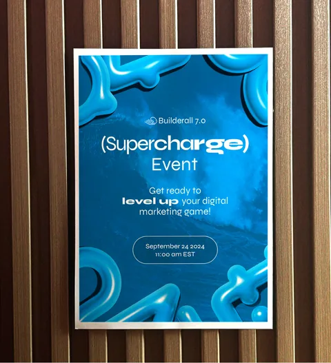Supercharge Event poster: “level up your digital marketing game”, September 24, 2024